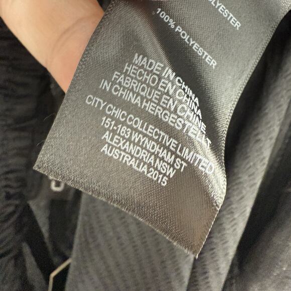 City Chic NEW Silky Pull on Jogger Pants Plus size 24 XXL Black elastic Waist - Picture 9 of 12